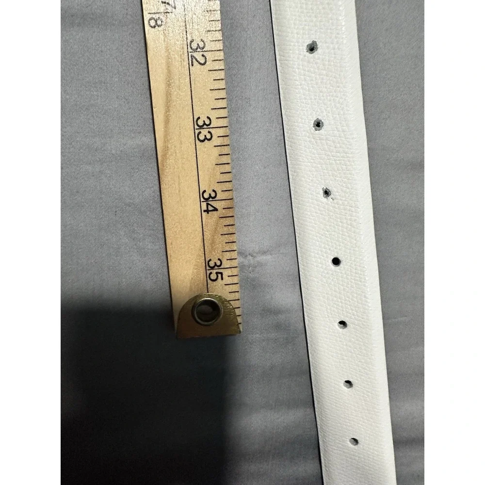 Lauren Ralph Lauren White Leather Belt Women's